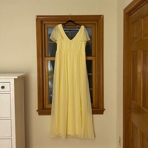 Birdy Grey Hannah Chiffon bridesmaids dress (lemon sorbet)